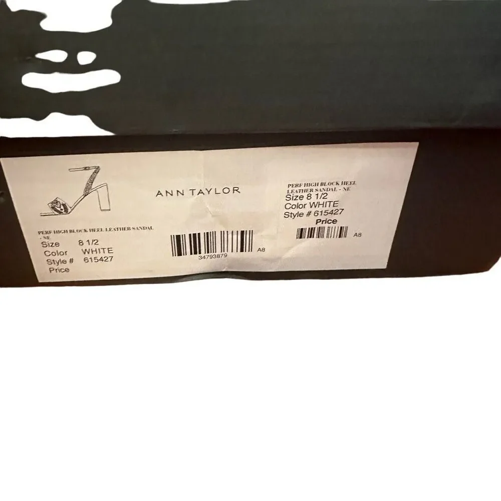 Ann Taylor white proliferated sandals-size 8.5
